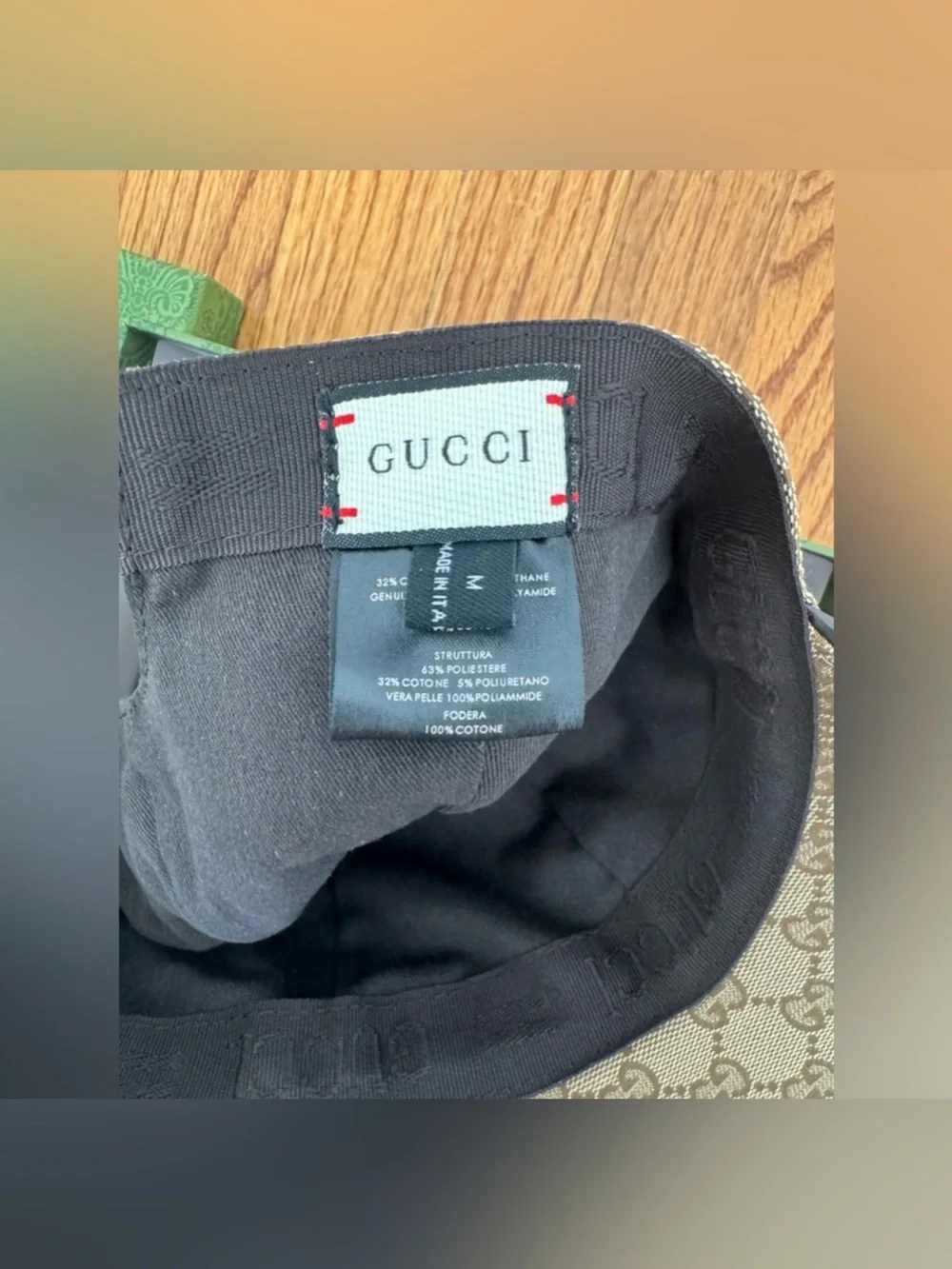 100% Authentic Gucci Logo Cap